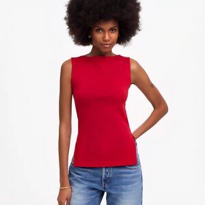 Madewell boatneck, side slit shirt
